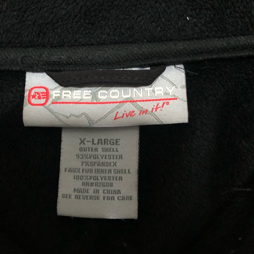 Free Country Black Softshell Jacket Faux Fur Lined XL - Picture 7 of 11